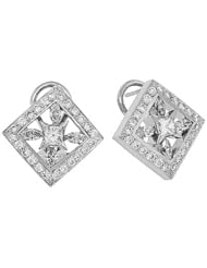 Diamond Earrings - Starry Night Diamond Earrings in 18k White Gold