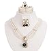 Moochi Gold Plated Crystal Simulated-Pearl Beads Necklaces Jewelry Set