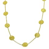 14 Karat Yellow Gold Coin Station Necklace (17 Inch) 418n431DoDL. SL160 14 Karat Yellow Gold Coin Station Necklace (17 Inch)