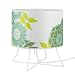 Virgil Low Table Lamp in Powder Coated White Shade Finish: Tan Cornflower