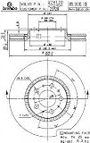 Brembo 25920 Front Disc Brake Rotor