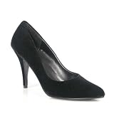 VANITY 420 4 Classic Pump, Black Velvet-Size 8 by Pleaser