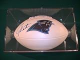 Cam Newton Signed Autographed Carolina Panthers Logo Football Coa + Hologram with Football Holder