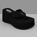 VACATION Soda Platform Flip Flop Sandals Black