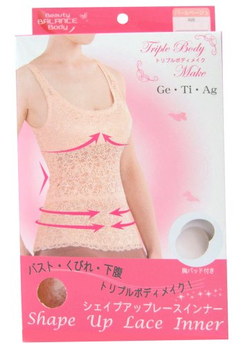 シェイプアップレースインナー パールベージュ M-L