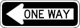 Street & Traffic Sign Wall Decals - One Way to the Left Sign