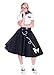 Hip Hop 50's Shop 1950s Adult Poodle Skirt Costume for Women (Black XS/S)
