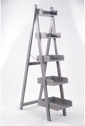 Progressive Luisa Blue/Grey Wood Ladder Display Shelving