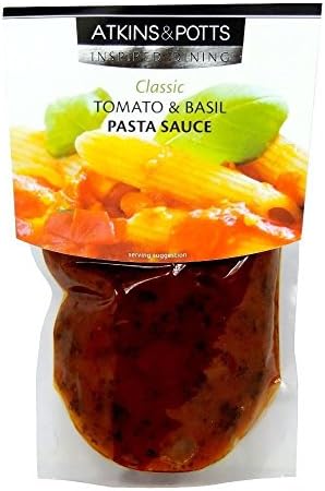 Atkins &amp; Potts Tomato &amp; Basil Pasta Sauce 350g (Pack of 2)