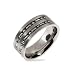 Eve's Addiction Men's Silver Beaded Double Row Stainless Steel Band