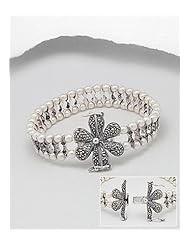 Marcasite Bracelet In 92.5 Sterling Silver