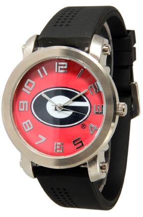 University of Gerogia Licensed Collegiate Bulldogs Mens Silicone Rubber Watch