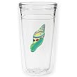 Caribbean Seashell 12 oz Slimline Insulated Beverage Tumbler, Clear