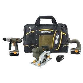 Click here to buy Rockwell ProGrade RK1813K2 18-Volt Cordless 3-Tool Combo Kit with Drill, Circular Saw, and... by Rockwell.
