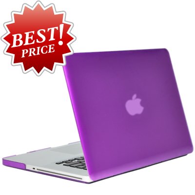 EC TECHNOLOGY 13-Inch See Thru Hard Case for New Macbook Pro 13.3-Inch A1278 with or without Thunderbolt Aluminum Unibody - Purple