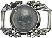 Mens Gripped Clear Resin Skull Metal Belt Buckle