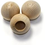 Mylittlewoodshop2 Package of 50 - Ball Dowel Cap - 3/4 with 3/8 inch hole unfinished wood (WW-RB4500)