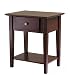 Winsome Wood Shaker Night Stand, Antique Walnut Finish