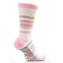 Ladies 1 Pair Elle Angora Striped Slipper Sock