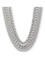 Amalfi™ Stainless Steel Multiple Chain Necklace Pendant with Toggle Clasp