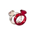 Acrylic Diamond Silhouette Ring Set Smk-Red 7