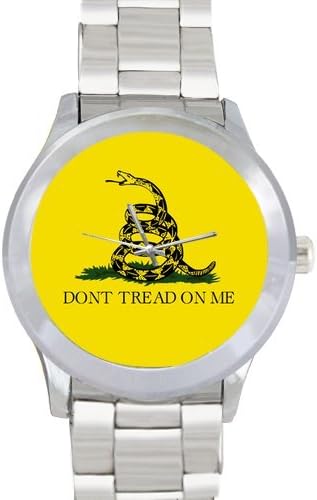 Cool Gadsden Flag Don't Tread On Me Metal Watch 100% stainless steel