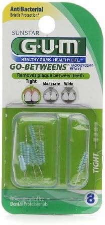 G-U-M Proxabrush Tight Refills, Go-Betweens, 8 ea (Pack of 2)