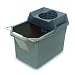 Rubbermaid FG619400 HDPE Pail and Mop Strainer Combination, 15 qt Capacity, 17" Length x 10.5" Width x 12" Height, Steel Gray