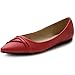Ollio Women's Shoe Ballet Dress Pleated Pointed Toe Flat