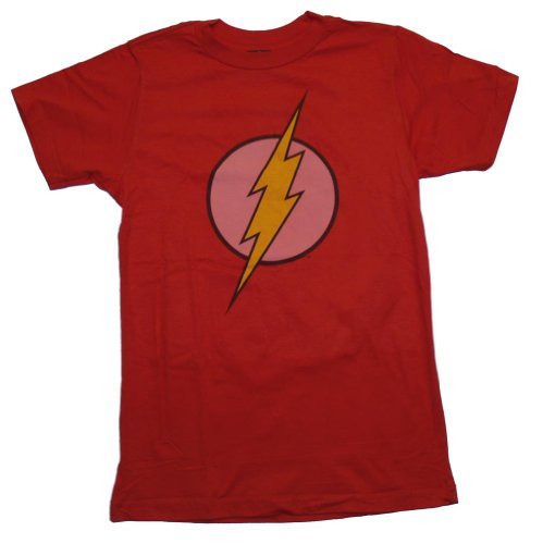  Flash DC Comics Logo Washed Out Super Hero T-Shirt Tee