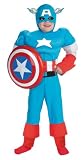  : Deluxe Kids Muscle Captain America Costume - Child Medium