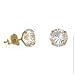 WILLOW GOLD: *1CT CZ POST EARRINGS*