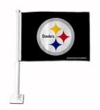 Pittsburgh Steelers Circle Logo Car Flag