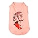 Blueberry Pet Cherry Soda Candy Cotton Dog Tank Top Shirt in Light Coral, Back Length 16
