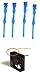 Rubber Fan Mounts for Closed Corner Fans (4 pack) UV Blue
