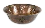 Houzer HW-TEL1V Hammerworks Telluride Vessel Sink, Antique Copper