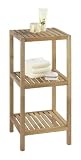 Wenko 18617100 Haushalts- und Badregal Norway - 3 Ablagen, Walnussholz, 36 x 79 x 36 cm