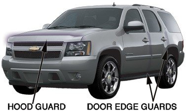 Husky Liners Husky Shield - Protection Film Hood Shield & Door Edge Guards w/ Installation Kit GMC Sierra 1500 2007 to 2008 (NewBody)