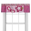 Tiddliwinks Raspberry Garden Window Valance