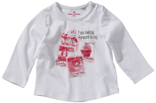 TOM TAILOR Baby - M&auml;dchen Hemd 10224090021/longsleeve polaroids, Gr. 62, Wei&szlig; (2000) Preisvergleich