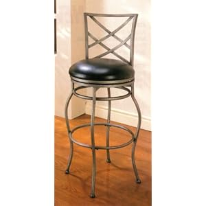 29H Bar stool in grey color metal finish by AtHomeMart