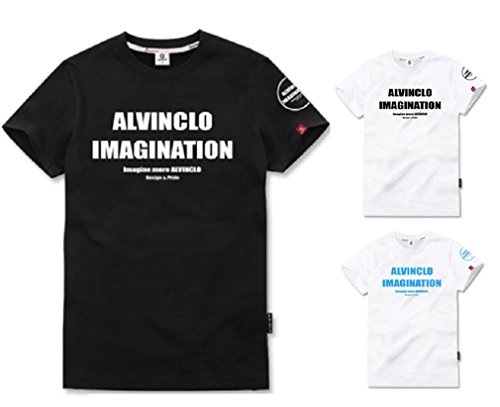 【 UN ANANAS 】 メンズ ロゴ プリント オシャレ カジュアル 半袖 Tシャツ サマー ブラック ホワイト（ブルー） ホワイト（ブラック） サイズ M L XL