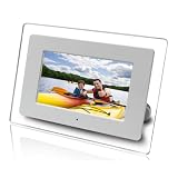 Click here to buy Axion AXN-9702 7-Inch Widescreen LCD Digital Picture Frame with Clock Calendar and Alarm by Axion.