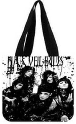 Linda ihome decor Fashion Girl And Women Shopping Bag Two Side Black Veil Brides Printed Canvas Tote Bag