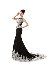 Sleeveless Chiffon Lace Jeweled Applique Illusion Mermaid Evening Dress/Prom Dress 