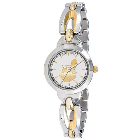 Cleveland Indians Womens Dress Watch Gold