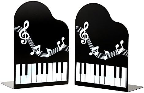 1Pair Piano Music River Art bookends bookends Gift Black