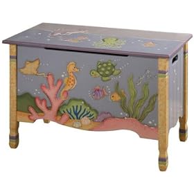 Under The Sea Toy Chest, 22Hx31.25W, BLUE MULTI by Home Decorators Collection
