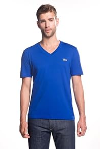 LACOSTE! Short Sleeve Slim Fit Jersey V-neck T-shirt