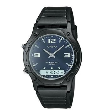 Casio Men's Analog Digital 2 Time Watch Model AW-49HE-2AV